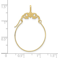 10k Polished Butterflies Charm Holder-10D1313