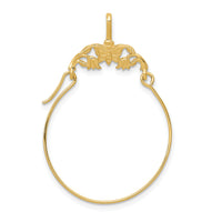 10k Polished Butterflies Charm Holder-10D1313