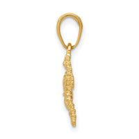 10K Seahorse and Starfish Pendant-10D1394