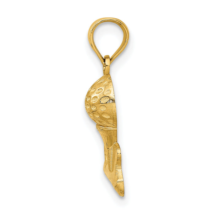 10k Solid Polished Golfing Charm-10D1435