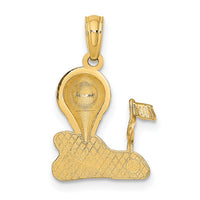 10k Solid Polished Golfing Charm-10D1435