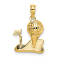 10k Solid Polished Golfing Charm-10D1435