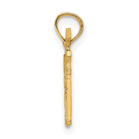 10K Solid Polished GOLF GAL Charm-10D1437