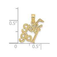 10K Solid Polished GOLF GAL Charm-10D1437