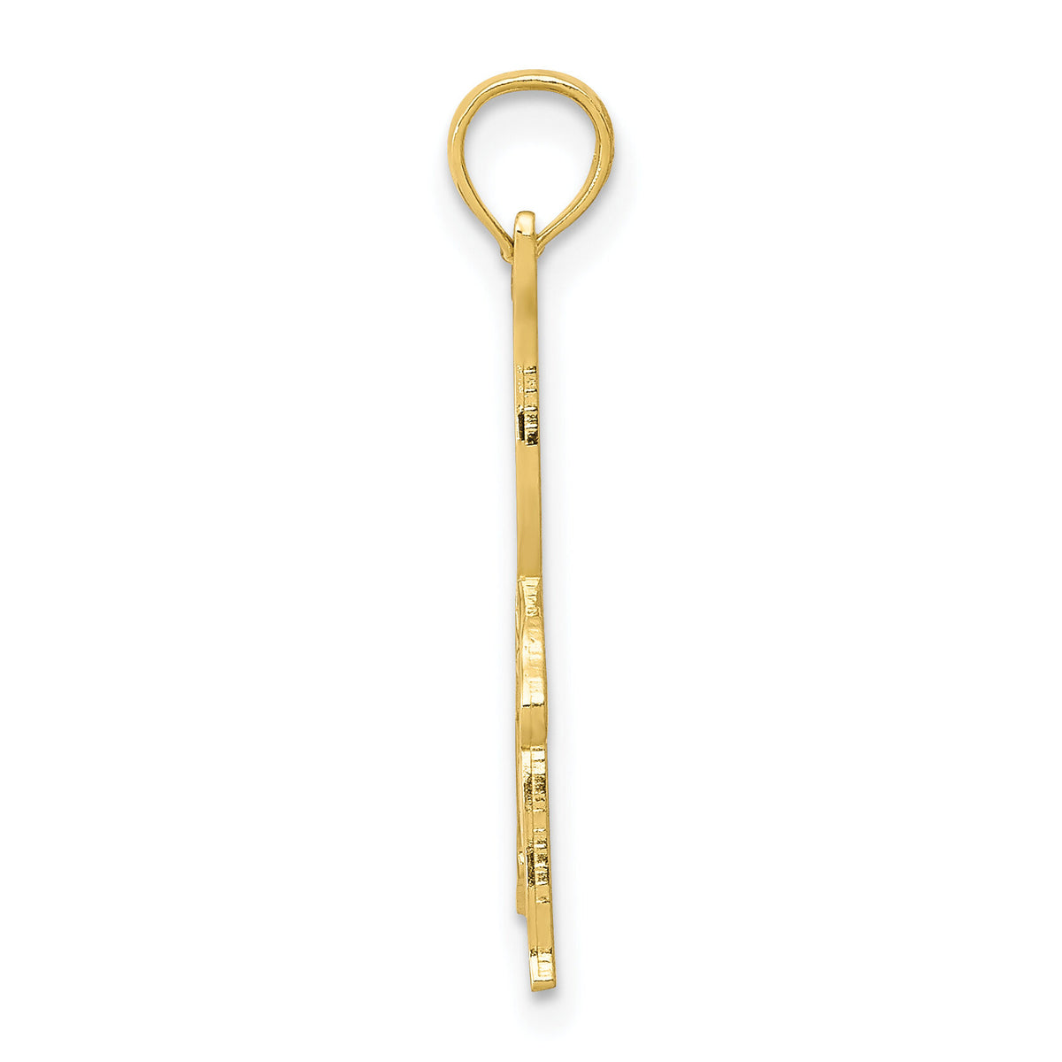 10K Solid Polished Gymnast Pendant-10D1449