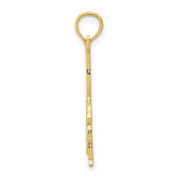 10K Solid Polished Gymnast Pendant-10D1449