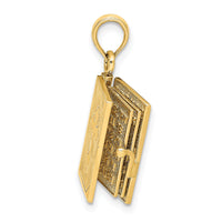 10K  3D Lords Prayer Bible Pendant-10D1504