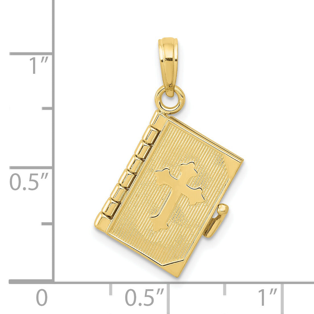 10K  3D Lords Prayer Bible Pendant-10D1504