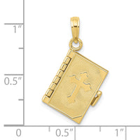 10K  3D Lords Prayer Bible Pendant-10D1504