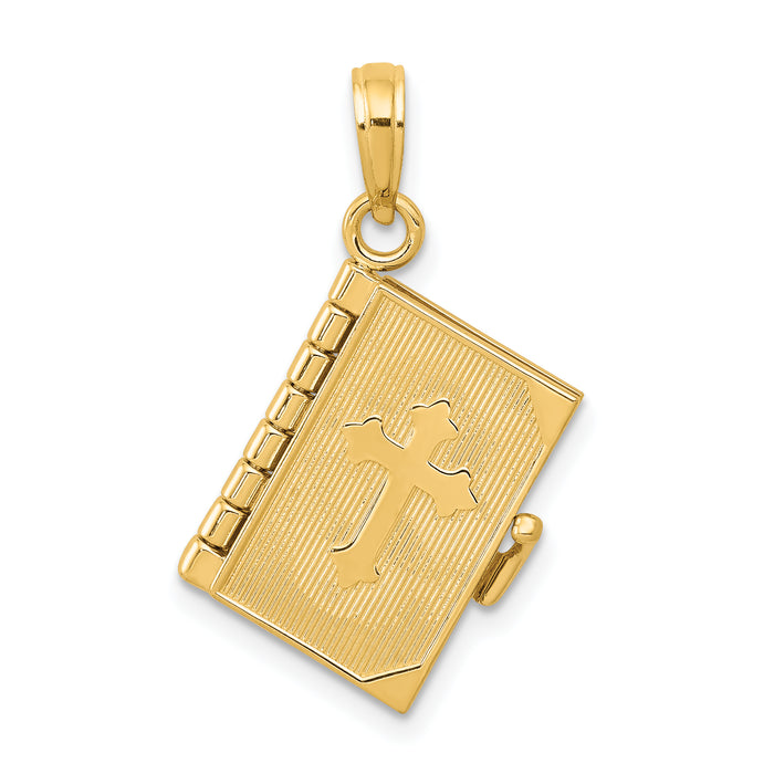 10K  3D Lords Prayer Bible Pendant-10D1504