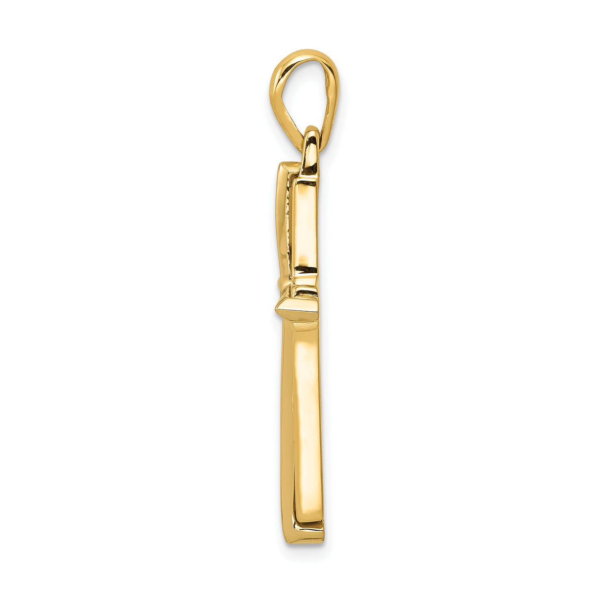 10k Two-tone Fancy Cross Pendant-10D1563
