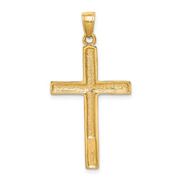10K Polished Cross Pendant-10D1606