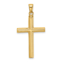 10K Polished Cross Pendant-10D1606