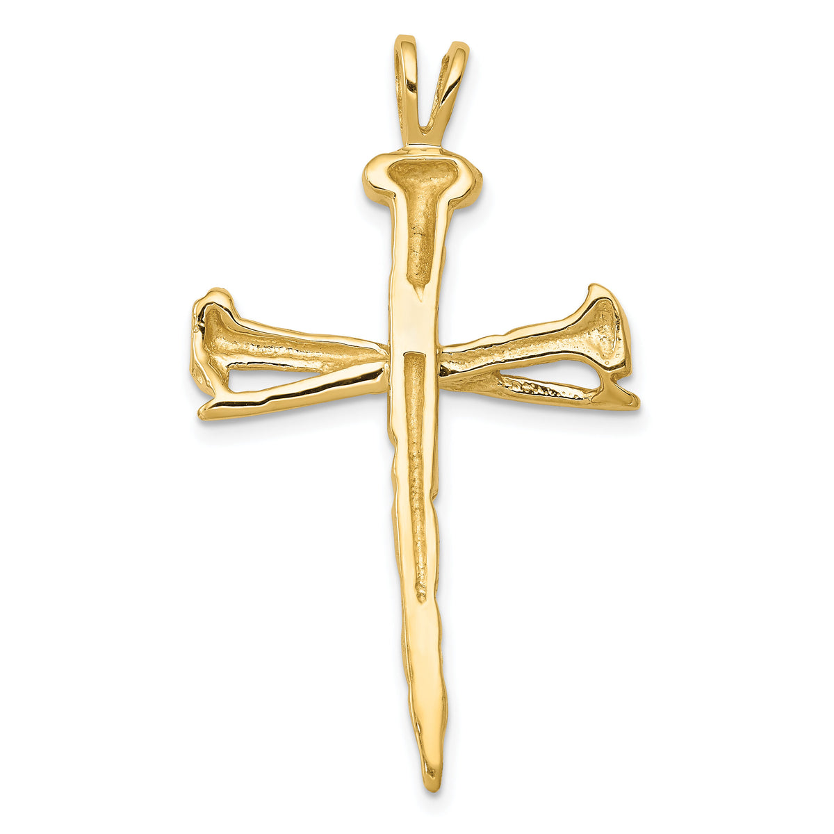 10k Polished Cross Charm-10D164