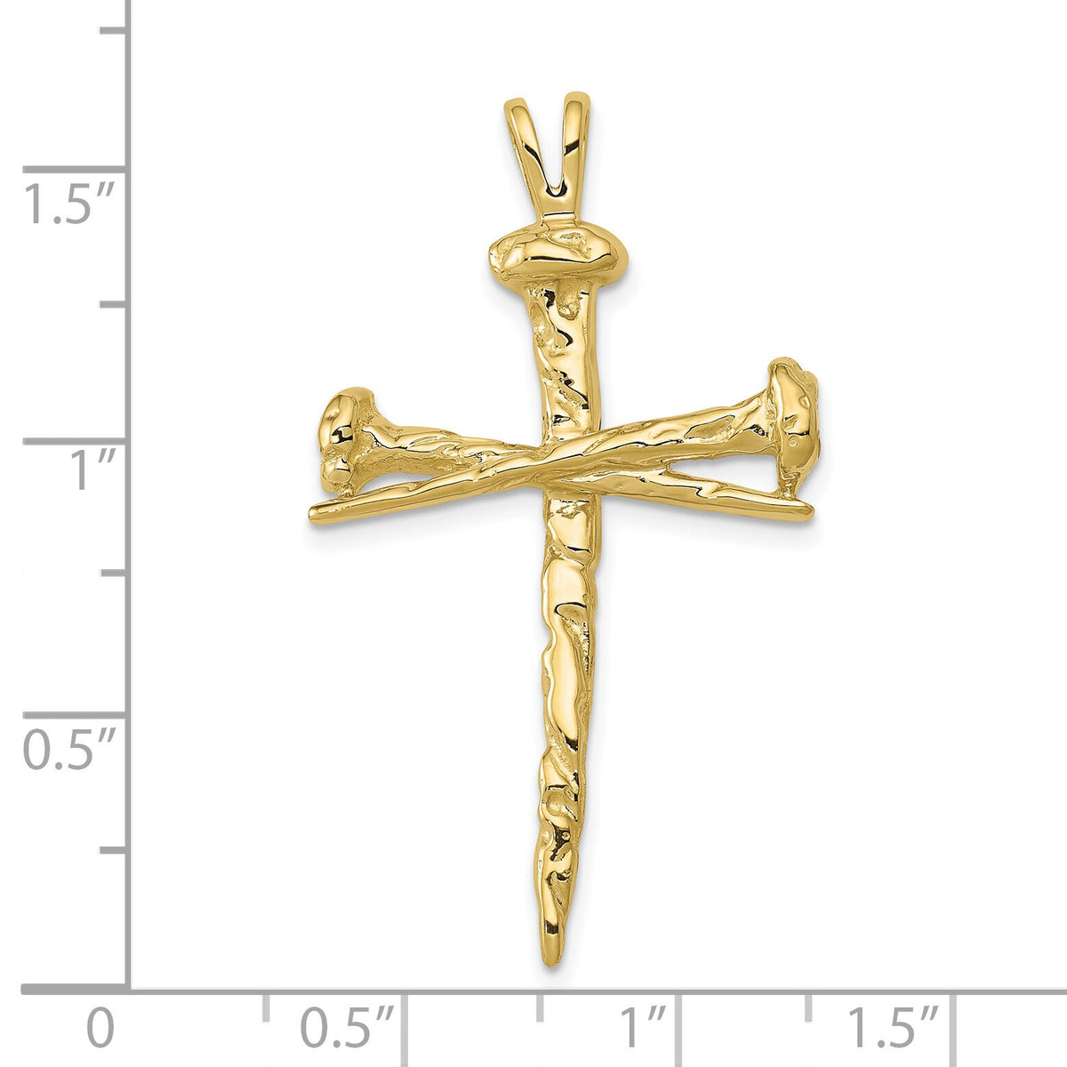 10k Polished Cross Charm-10D164