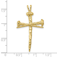 10k Polished Cross Charm-10D164