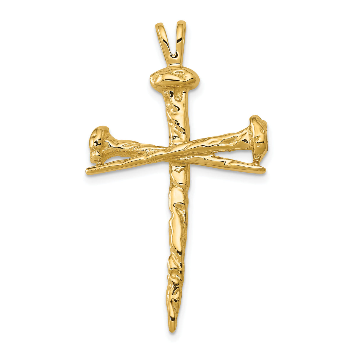 10k Polished Cross Charm-10D164