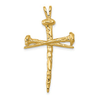 10k Polished Cross Charm-10D164