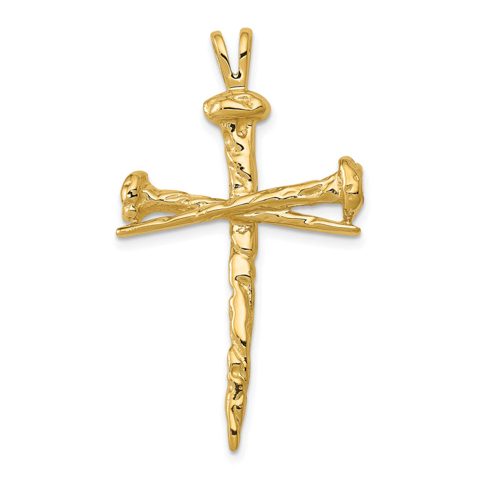 10k Polished Cross Charm-10D164