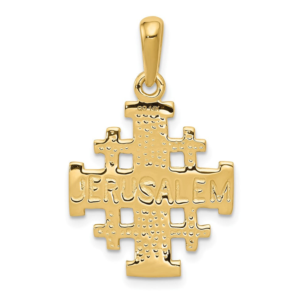 10k Jerusalem Cross Pendant-10D1656