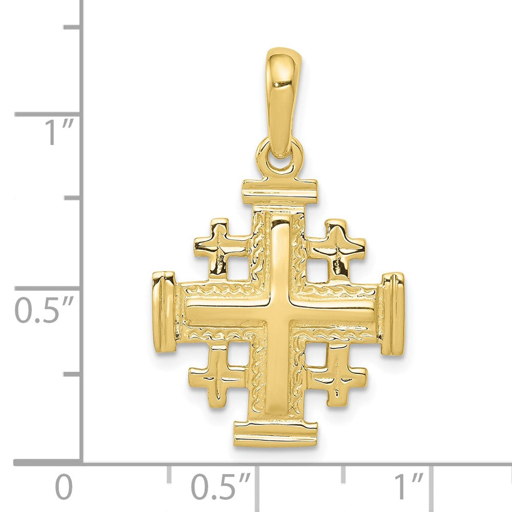 10k Jerusalem Cross Pendant-10D1656