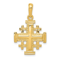 10k Jerusalem Cross Pendant-10D1656
