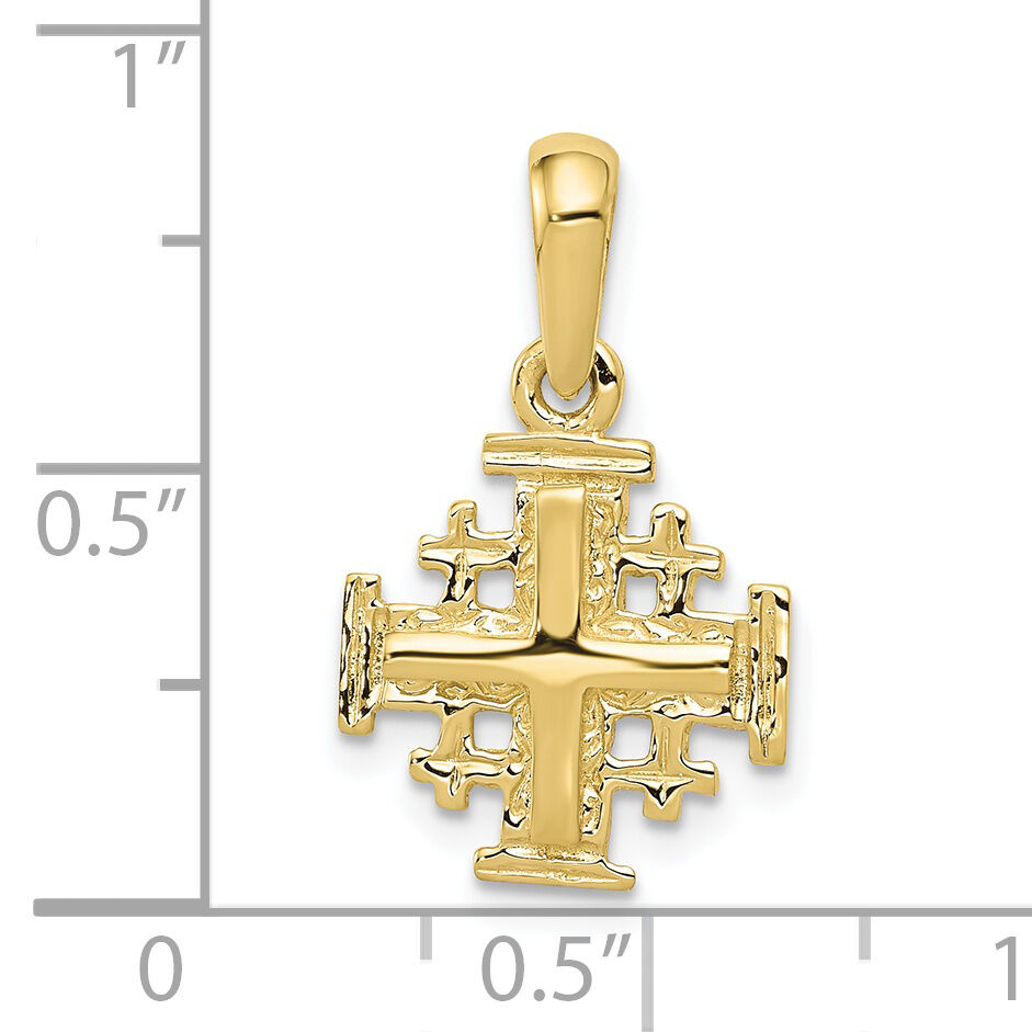 10k Jerusalem Cross Charm-10D1659