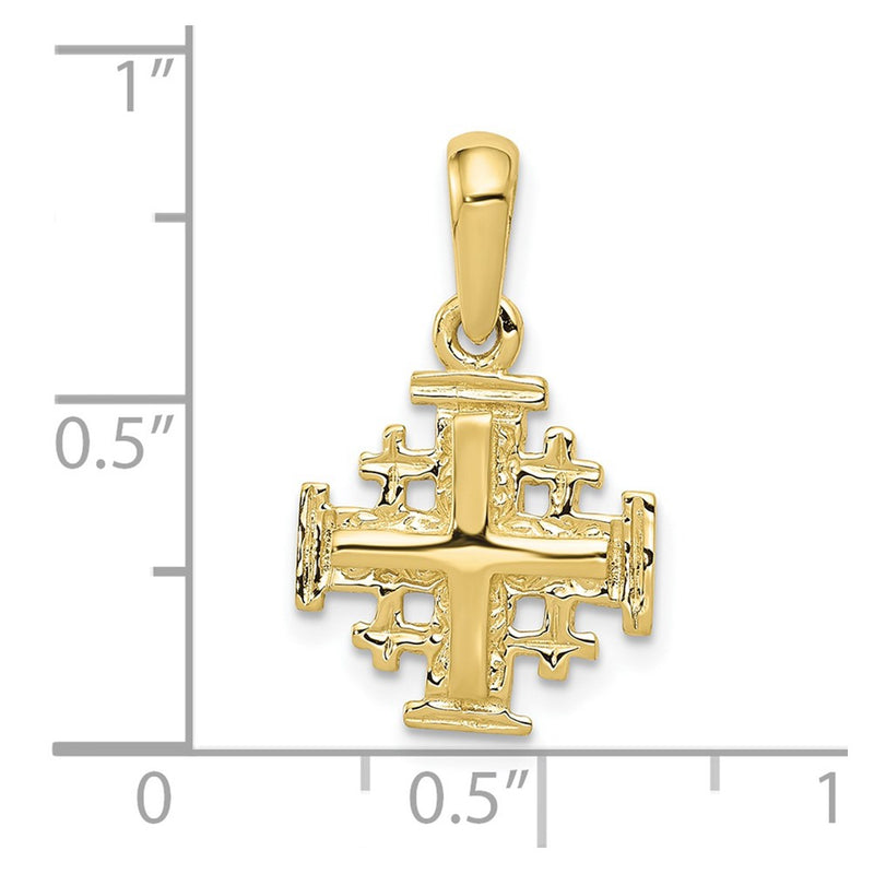 10k Jerusalem Cross Charm-10D1659