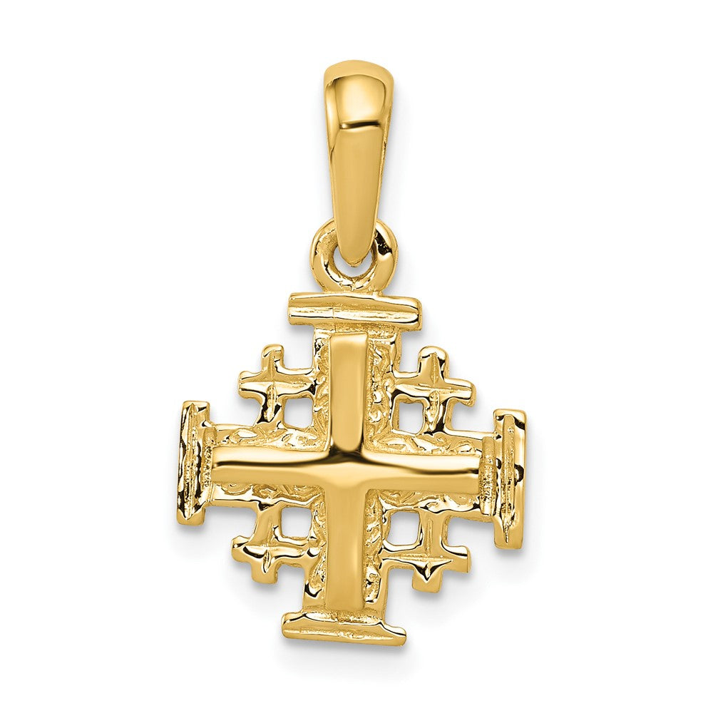 10k Jerusalem Cross Charm-10D1659