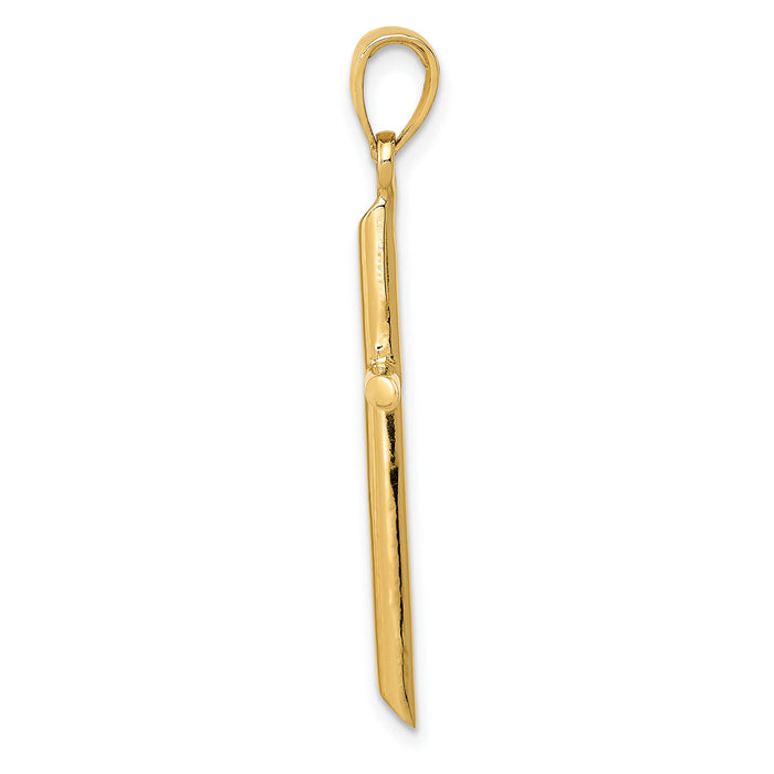 10k Tubular Cross Pendant-10D1660