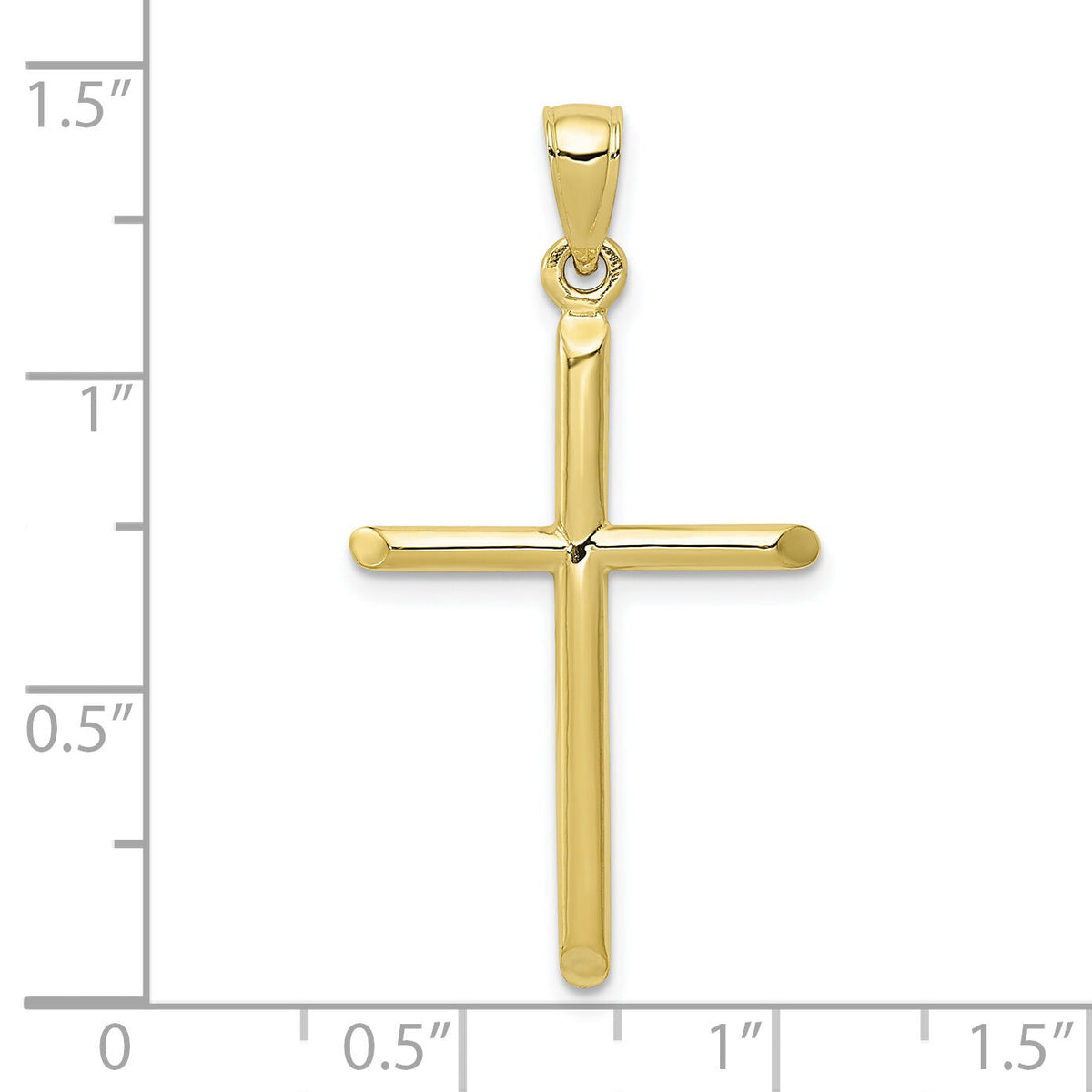 10k Tubular Cross Pendant-10D1660