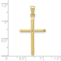10k Tubular Cross Pendant-10D1660
