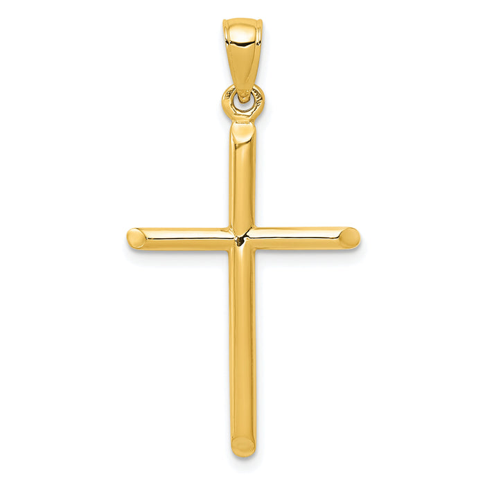 10k Tubular Cross Pendant-10D1660
