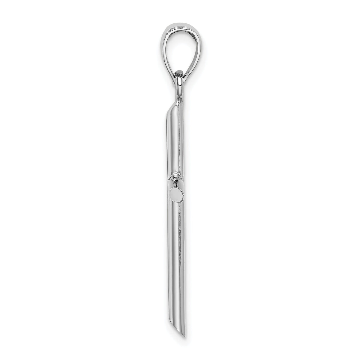 10k White Gold Tubular Cross Pendant-10D1660W