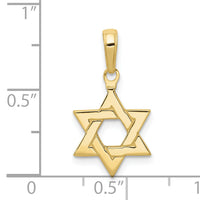 10k Polished Star of David Pendant-10D1691