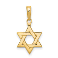 10k Polished Star of David Pendant-10D1691