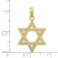 10K Polished Star of David Pendant-10D1696