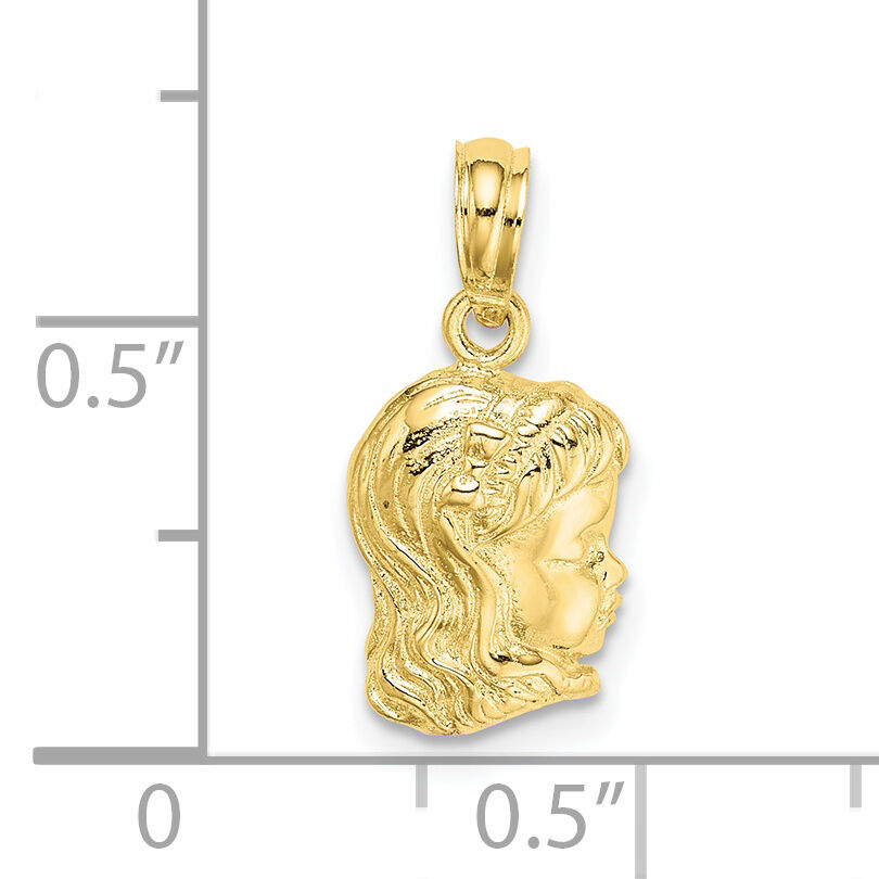 10k Girl Head Charm-10D1717