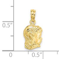 10k Girl Head Charm-10D1717