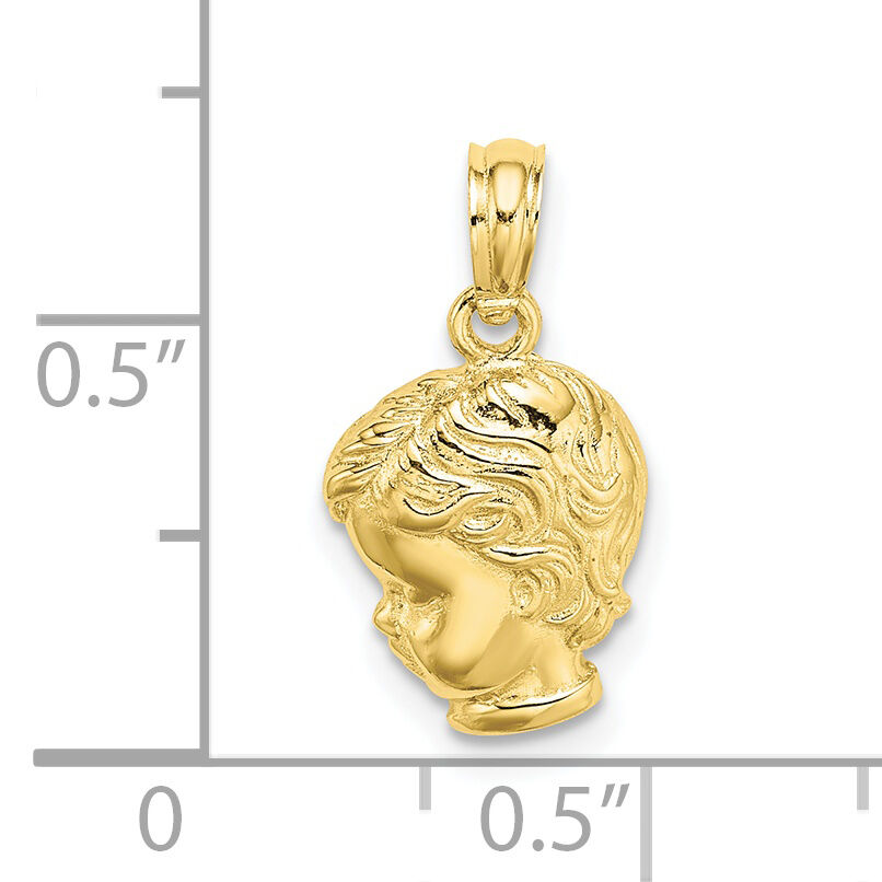 10k Boy Head Charm-10D1718