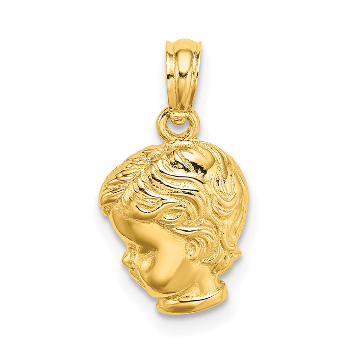 10k Boy Head Charm-10D1718