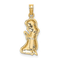 10k Praying Girl Charm-10D1721