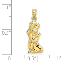 10k Praying Girl Charm-10D1721