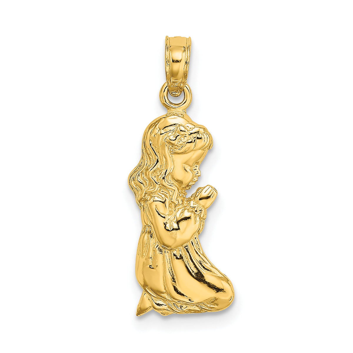 10k Praying Girl Charm-10D1721