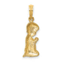 10k Praying Boy Charm-10D1722
