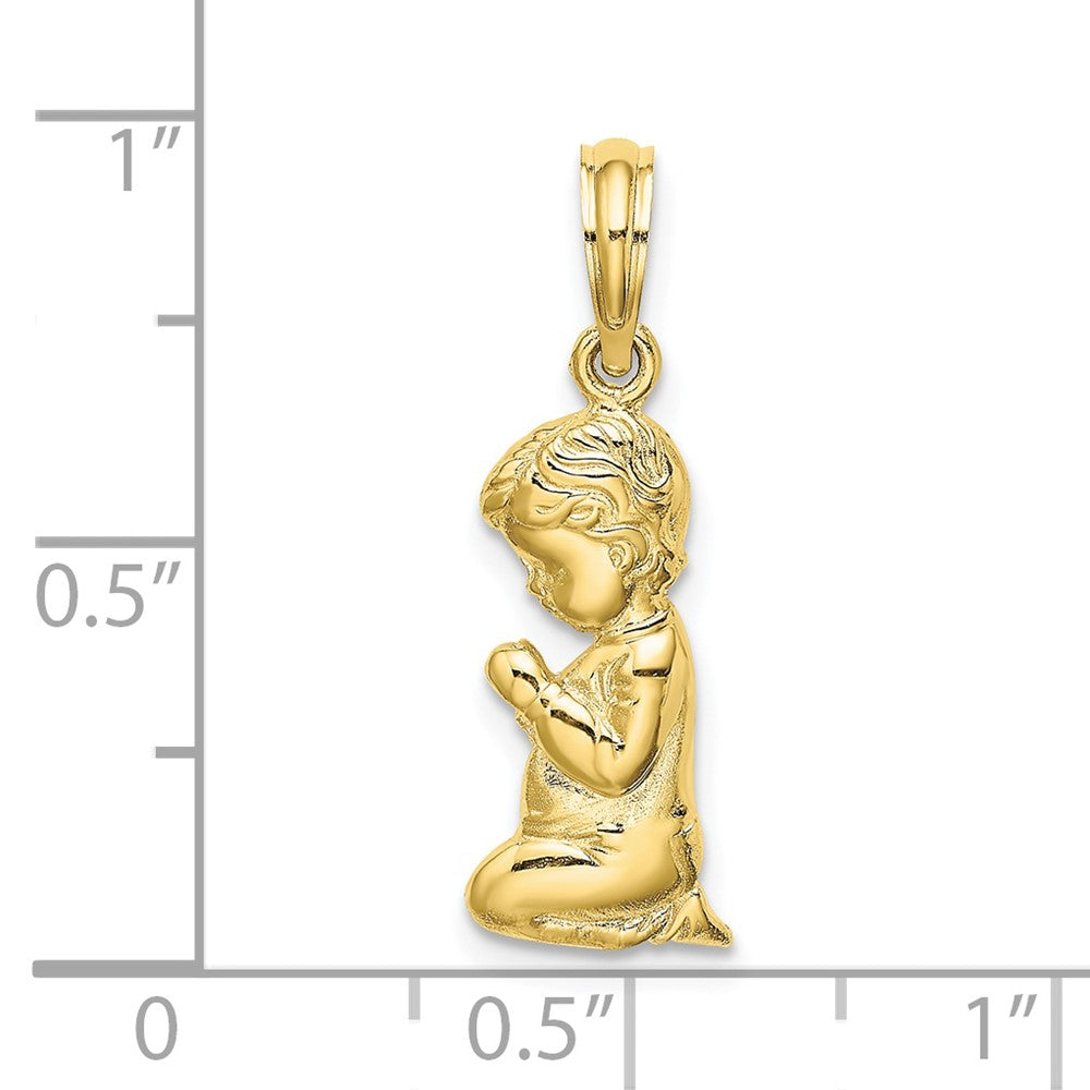 10k Praying Boy Charm-10D1722