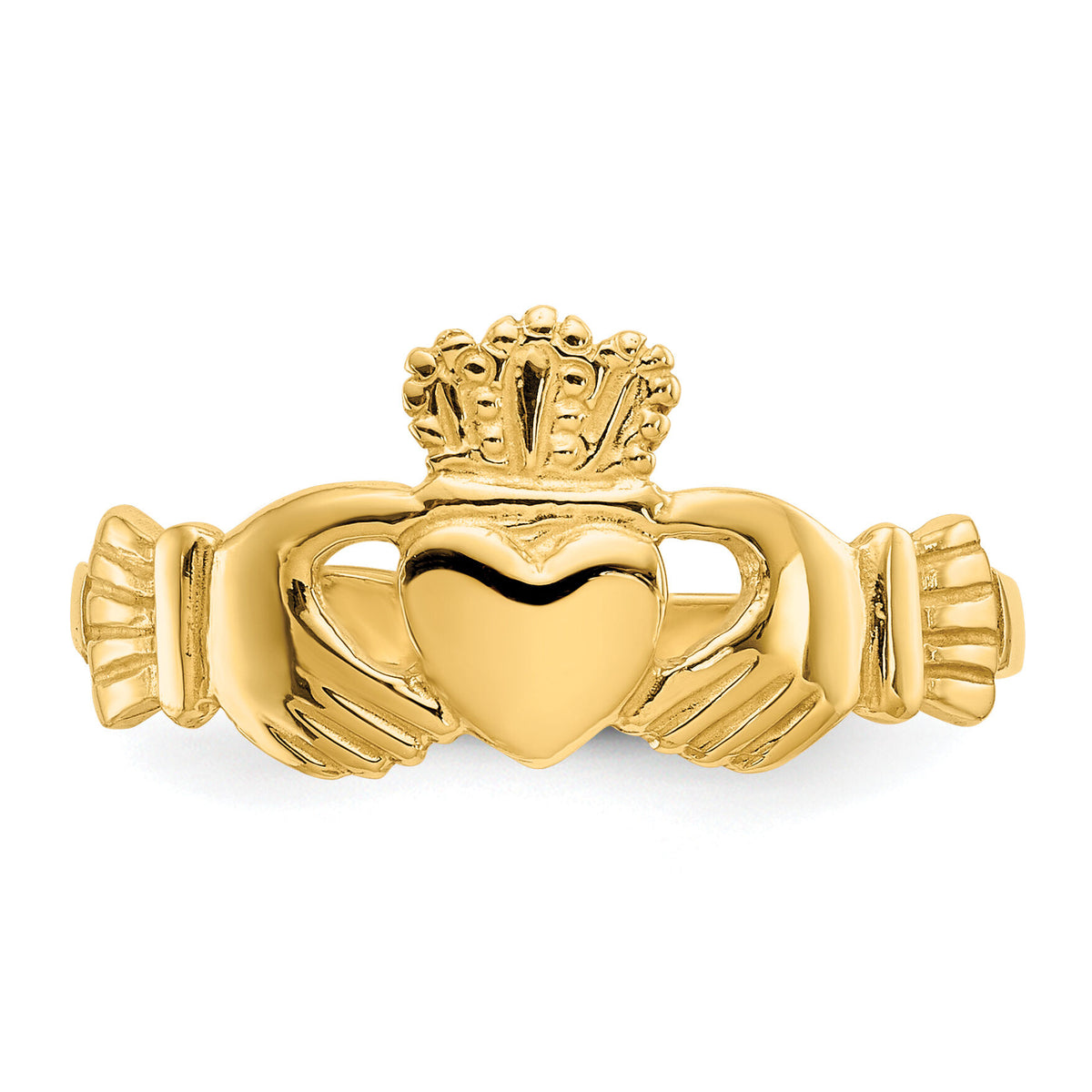 10k Polished Ladies Claddagh Ring-10D1863