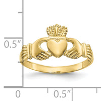 10k Polished Ladies Claddagh Ring-10D1863