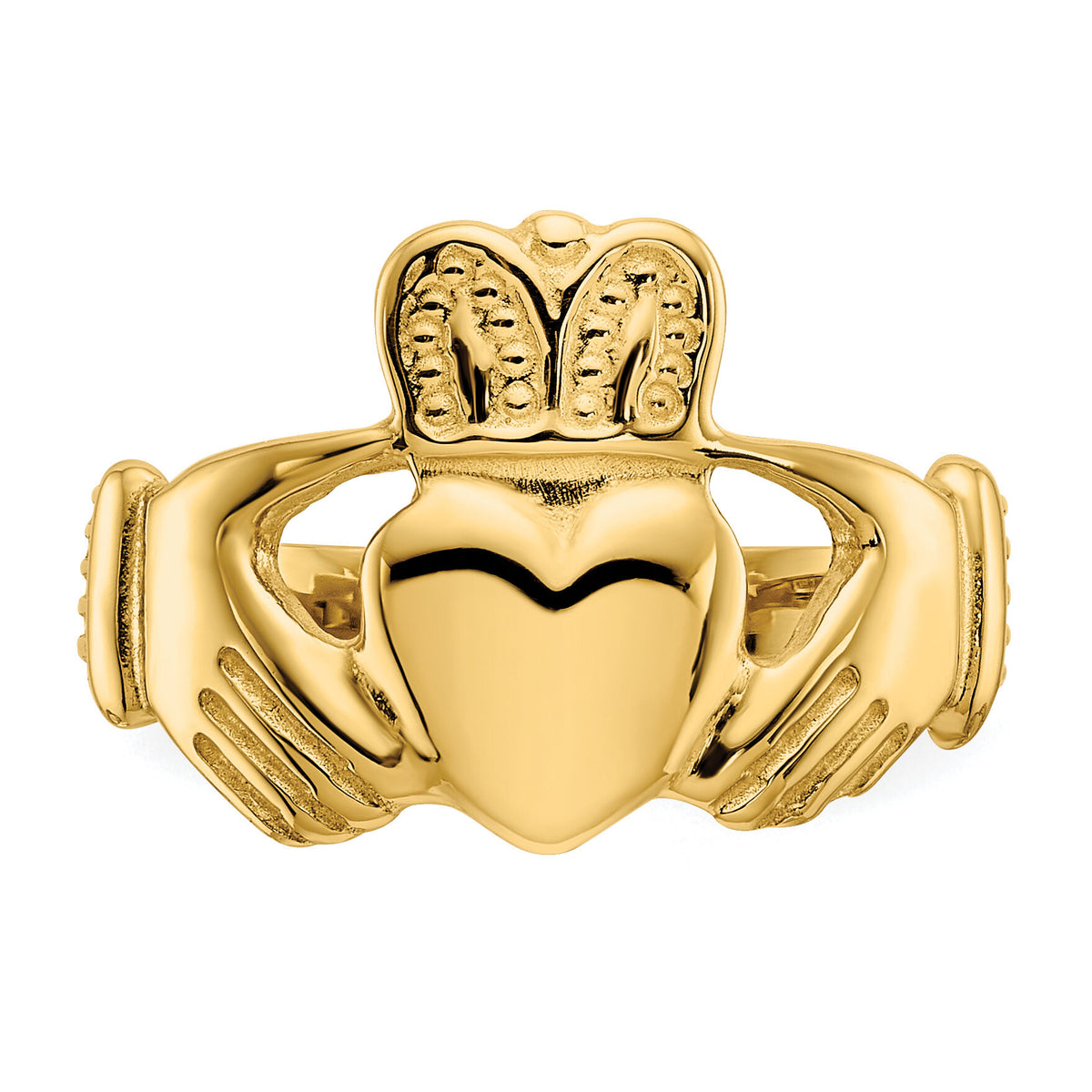 10k Polished Ladie's Claddagh Ring-10D1864