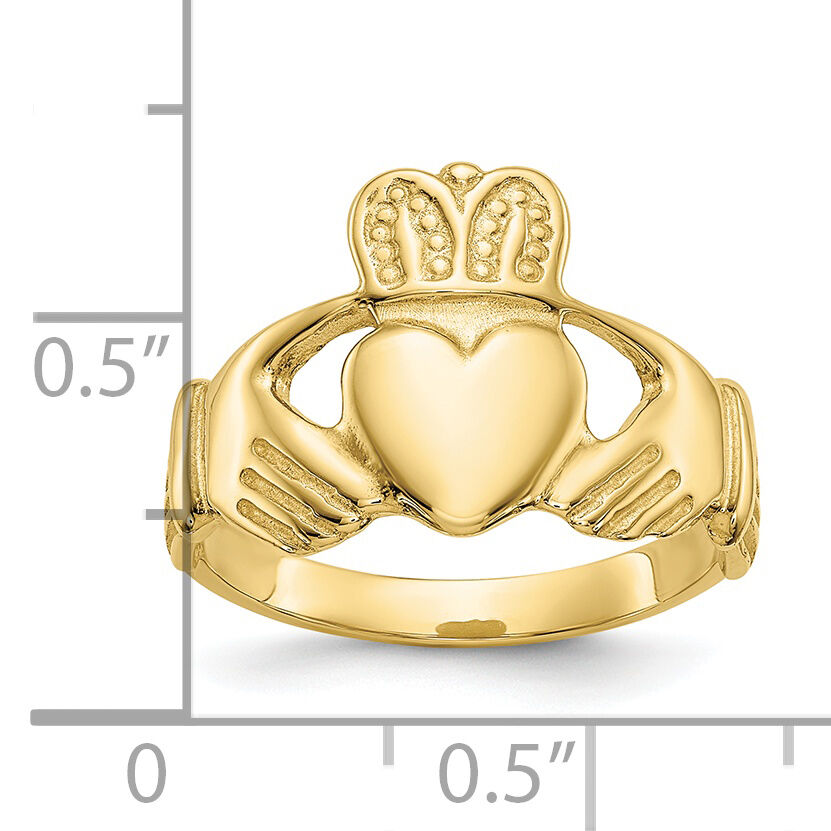 10k Polished Ladie's Claddagh Ring-10D1864